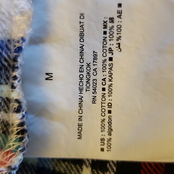 Old Navy Red, White, Blue, and Black Flannel Button Down (0487) 💥 - Picture 5 of 5